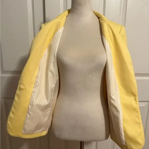 The Limited Yellow Blazer Jacket Size L - Picture 3 of 11